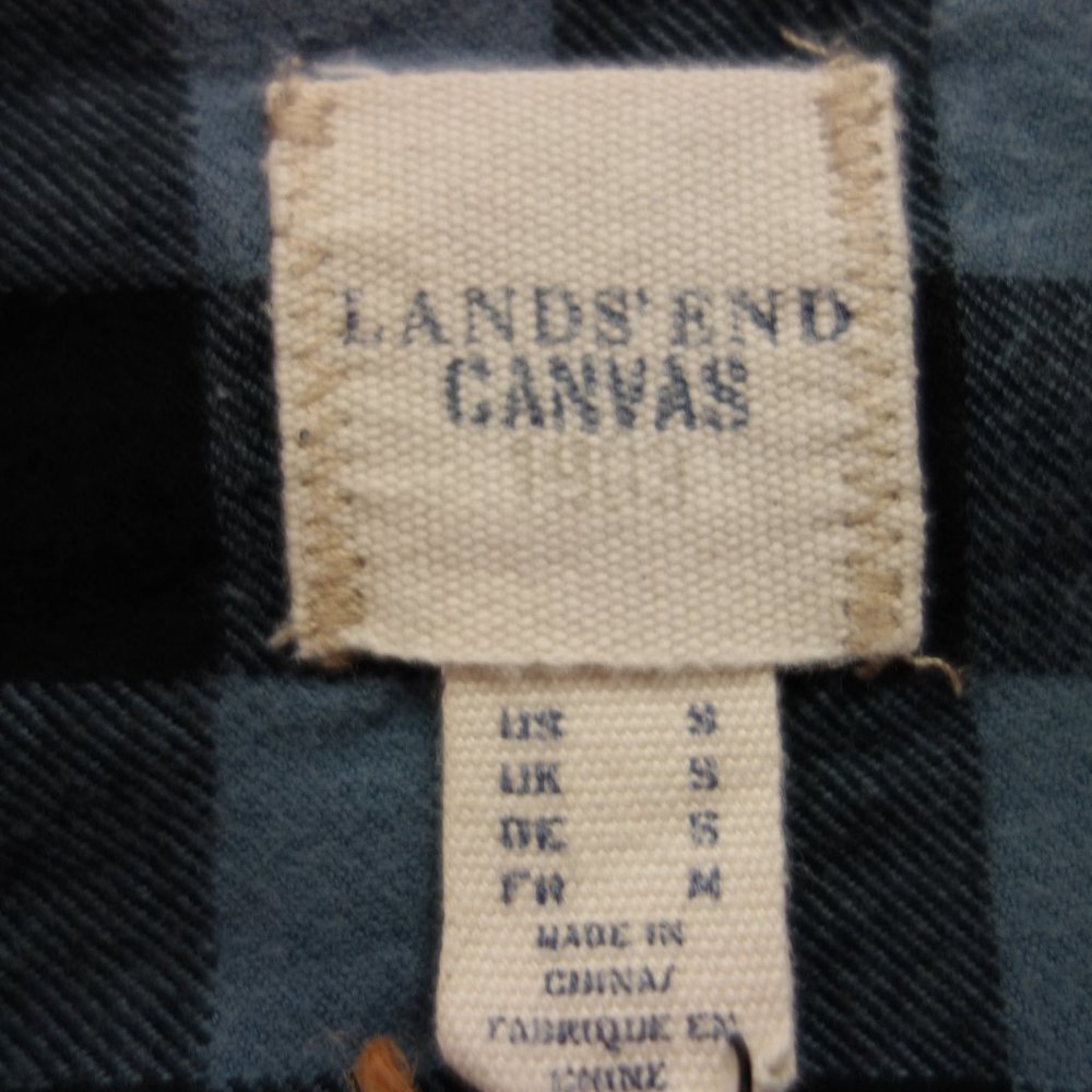 One-of-a-Kind Lands' End Vintage Unisex Flannel featuring Custom MadAndie Cross - Picture 5 of 6